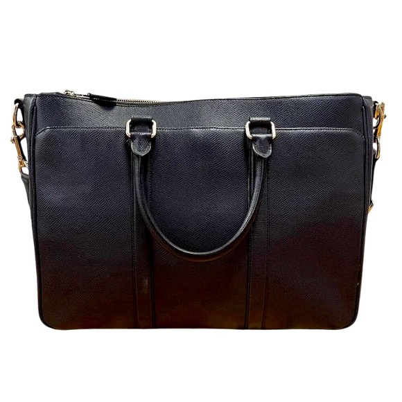 Coach Metropolitan Perry Blue Leather Laptop Bag Large - Picture 5 of 16